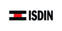 se veria el logotipo de la marca isdin