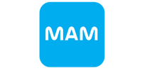 se veria el logotipo de la marca MAM